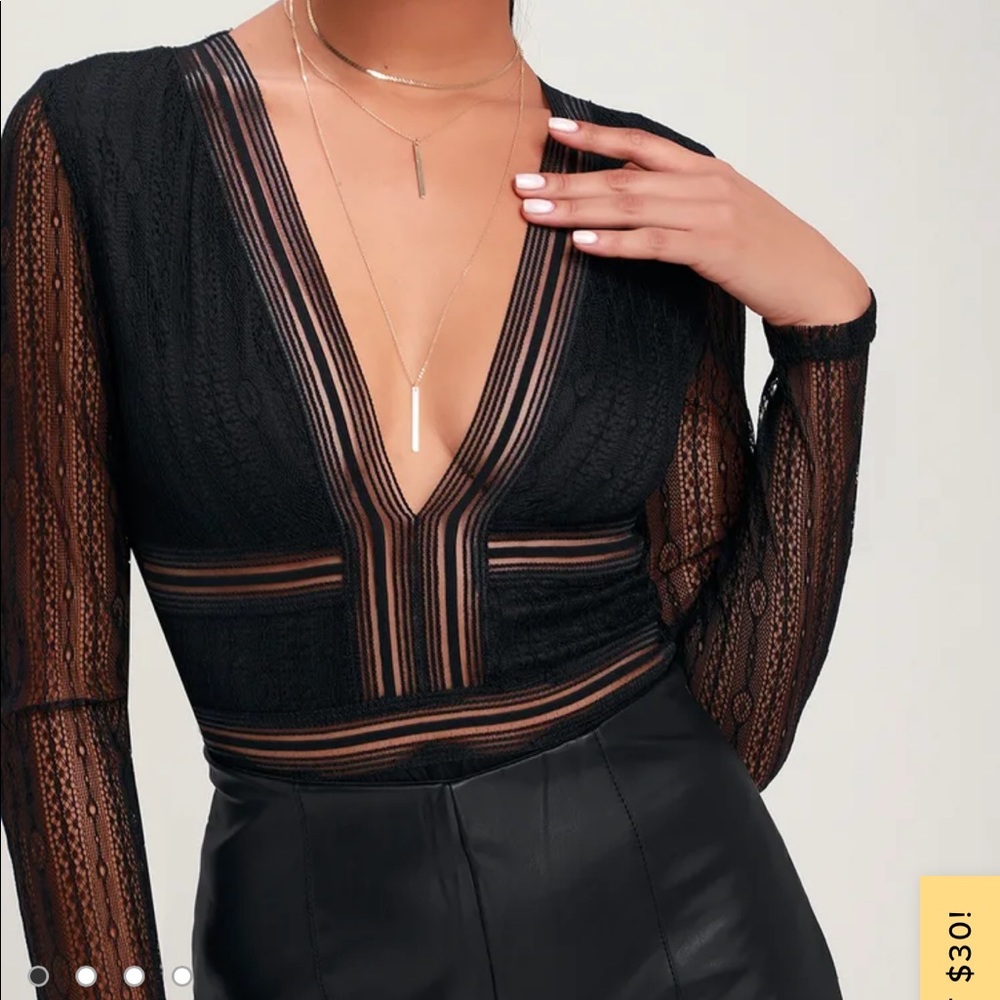ISO Lulu’s long sleeve casita black lace bodysuit